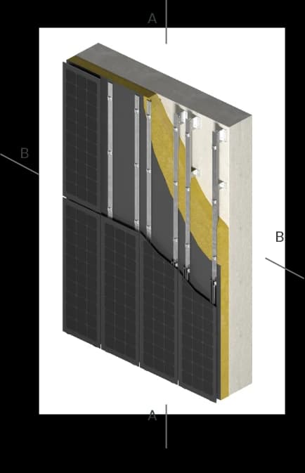 Photonwall product shown in half