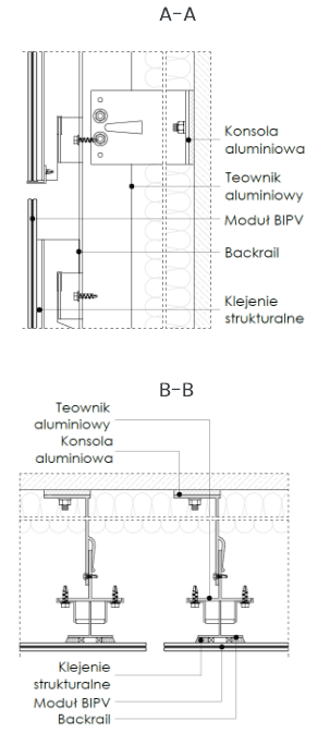 Technicall drawings of the photonwall product