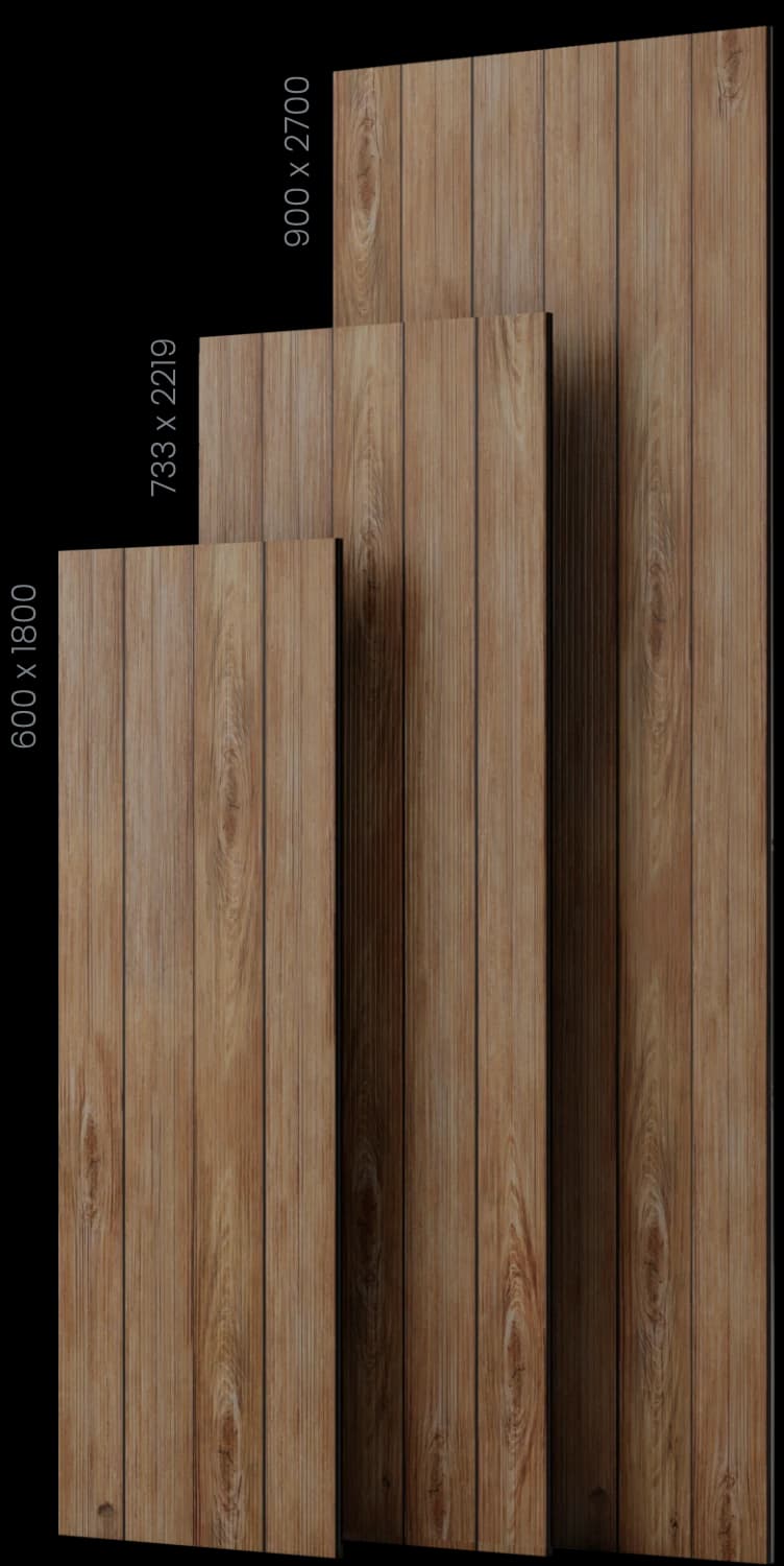 avaliable sizes for PhotonWall facade.