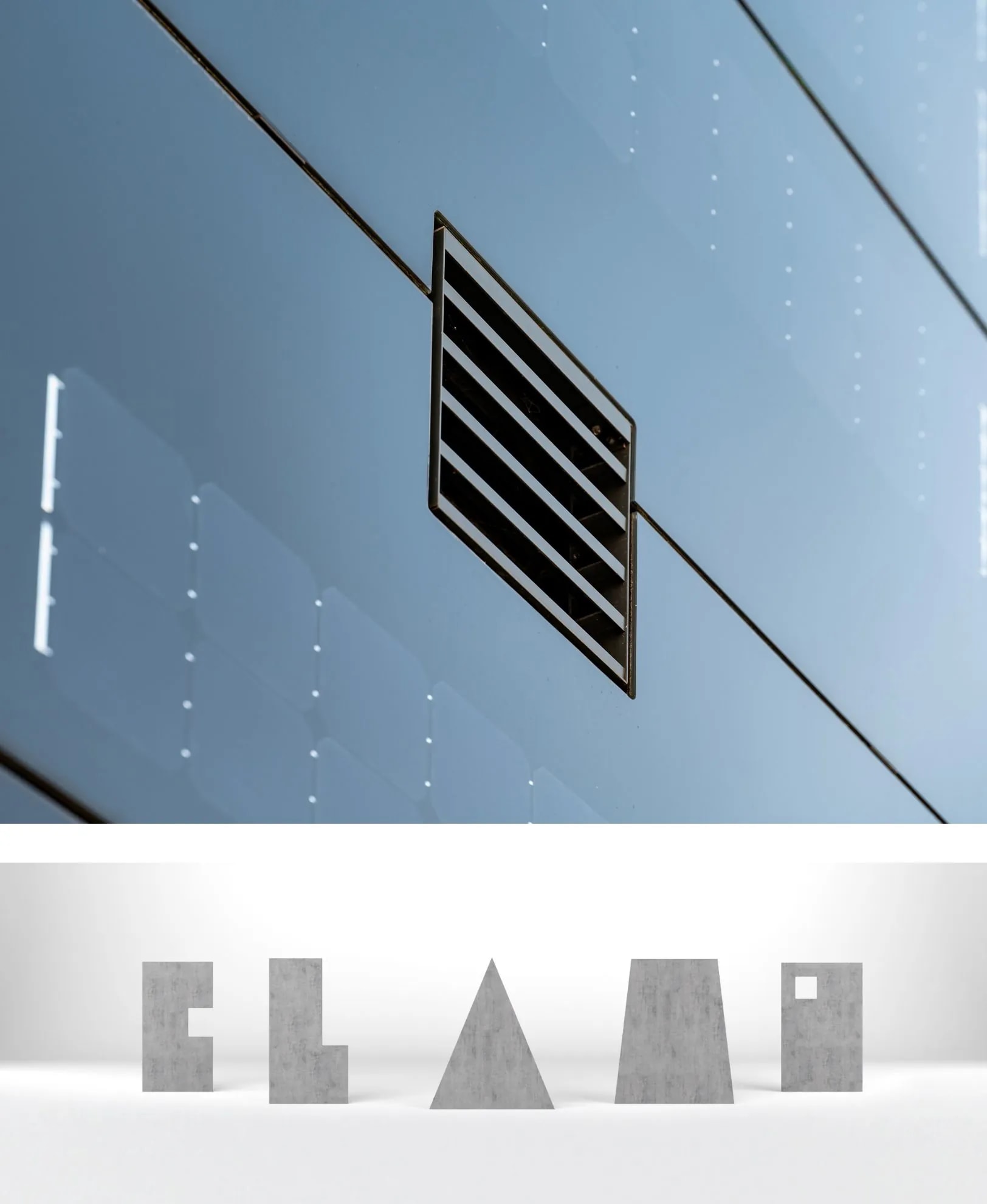 Images of gable vent and unique shapes sghowing elasticity of photonwall